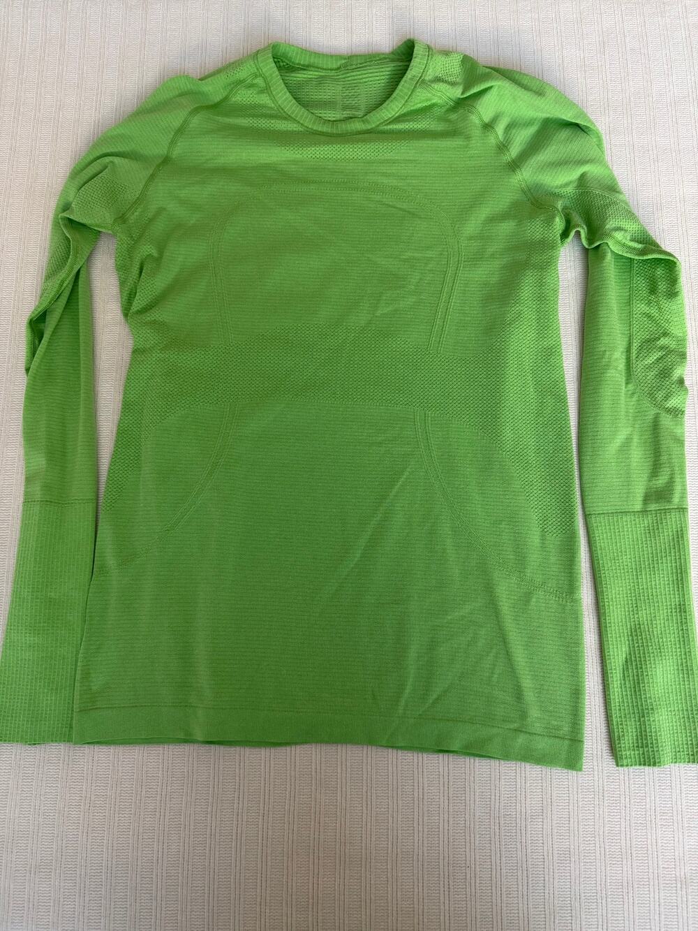 Lululemon Swiftly Tech Long Sleeve Crew 2.0 Lime Green Size 10